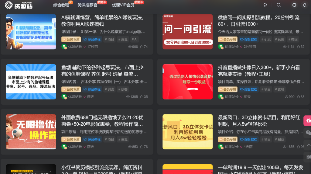 图片[2]-跟我一起实操网课项目，每月带你多赚5K-5W！-优课资源站